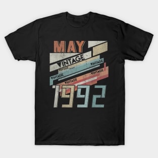 Born In MAY 1992 280th Years Old Retro Vintage Birthday T-Shirt